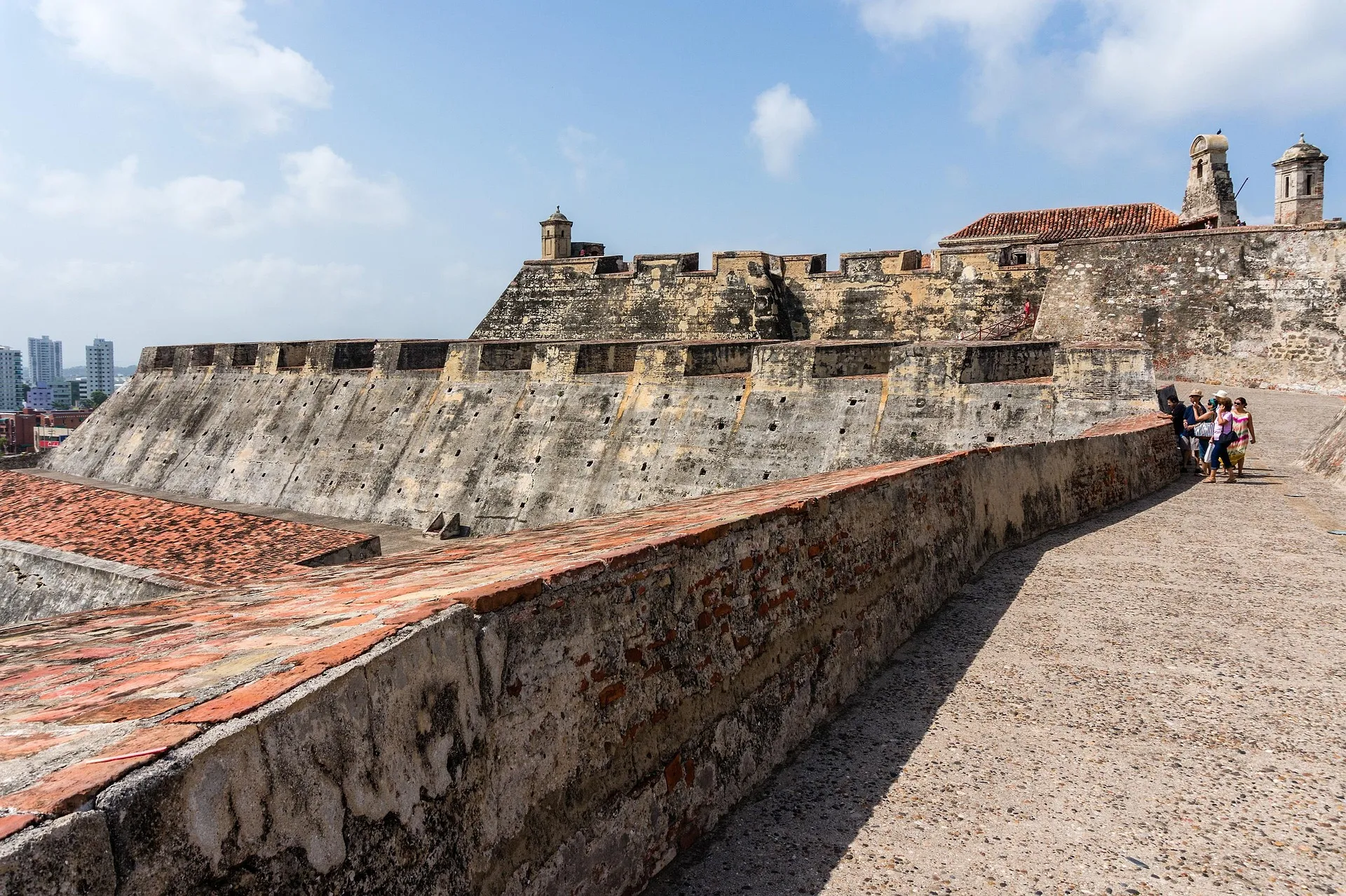 The fortress walls of Castillo San Felipe de Barajas